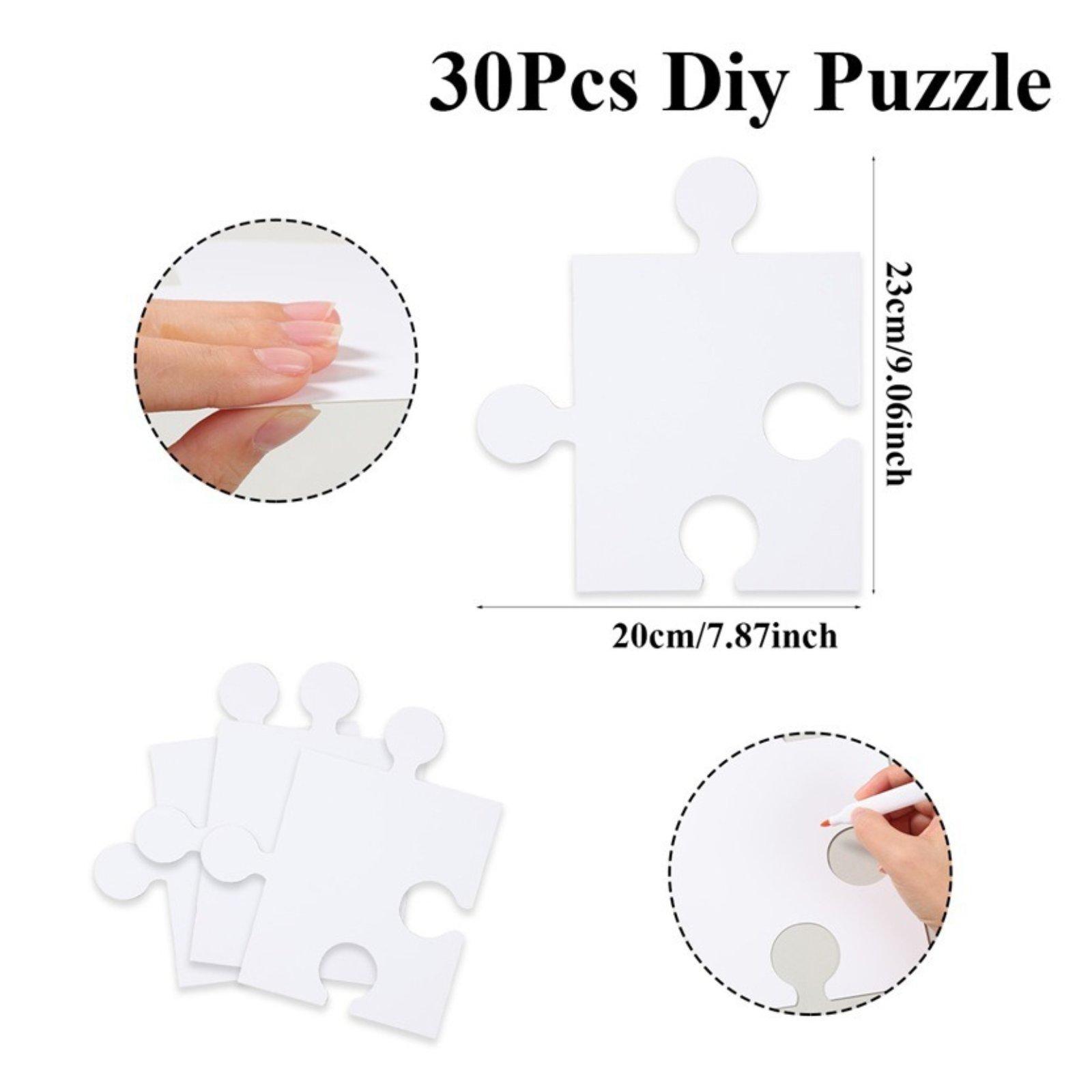 Puzzle Blank White - DIY White Puzzle Pieces Blank Cardboard