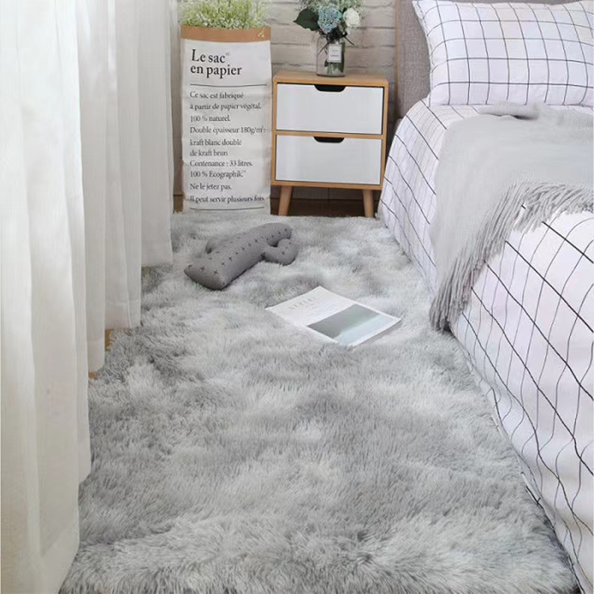 Door Mat Blank - Soft Area Rugs Bedroom Carpet Fluffy