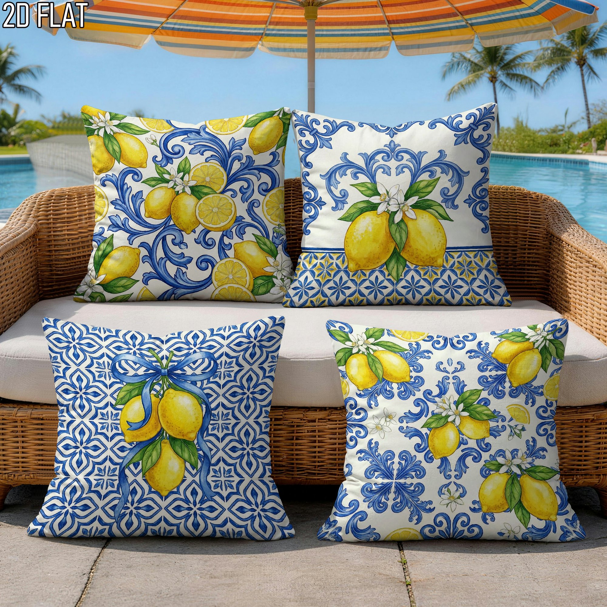 4Pcs Italian Summer Style Thro - Ceramic Tile Blank 리뷰 및 가격