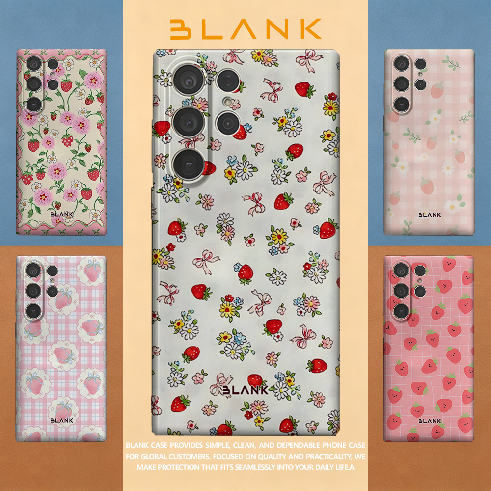 Strawberry Floral Bow Print Fo - Phone Case Blank Print 리뷰 및 가격