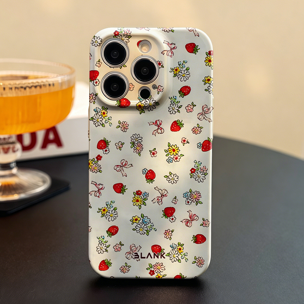 Strawberry Floral Bow Print Fo - Phone Case Blank Print 리뷰 및 가격
