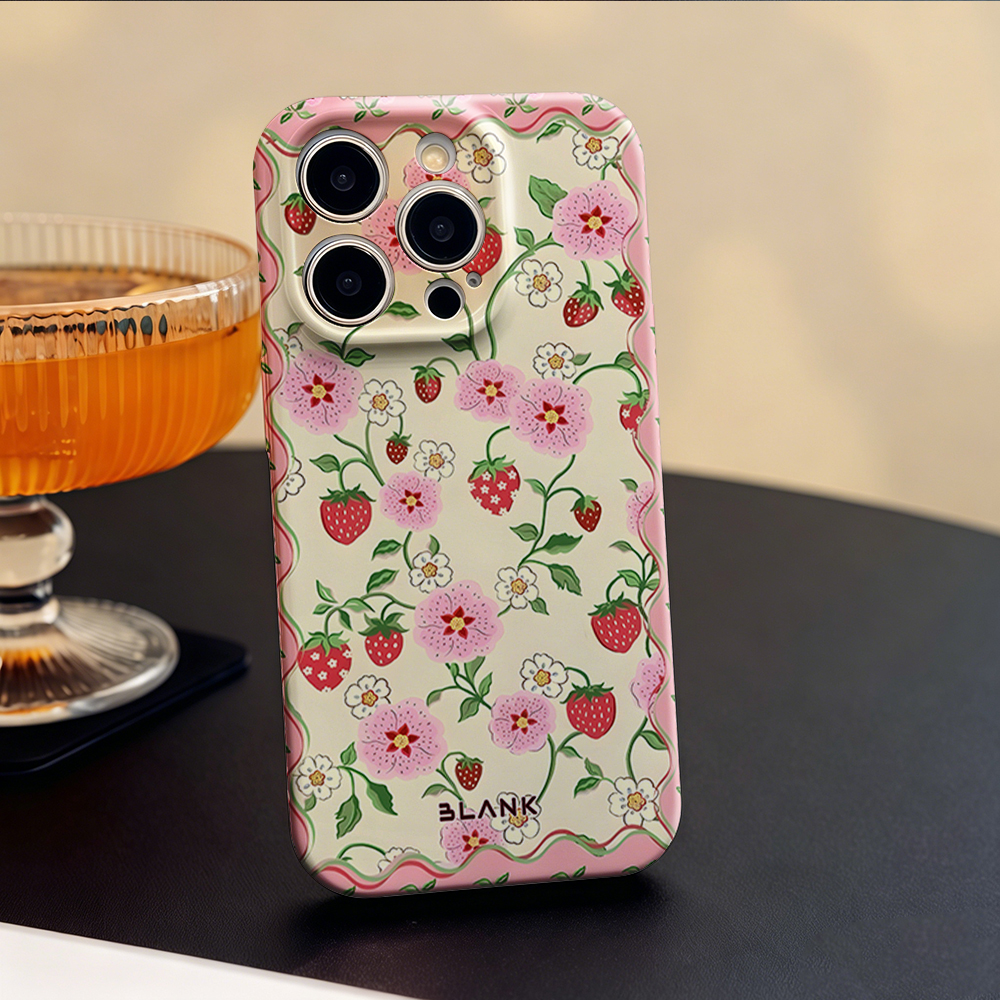 Strawberry Floral Bow Print Fo - Phone Case Blank Print 리뷰 및 가격