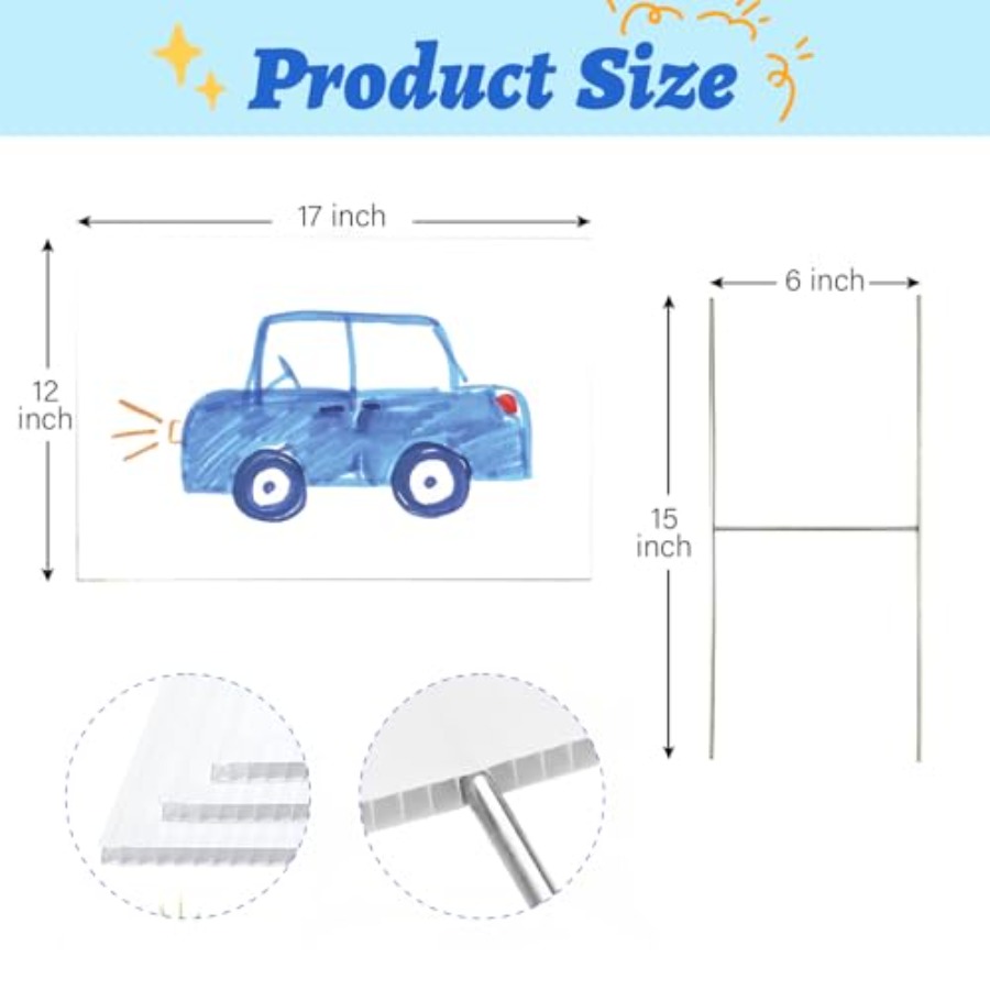 Blank Yard Signs with Stakes,  - Yard Sign Blank 리뷰 및 가격