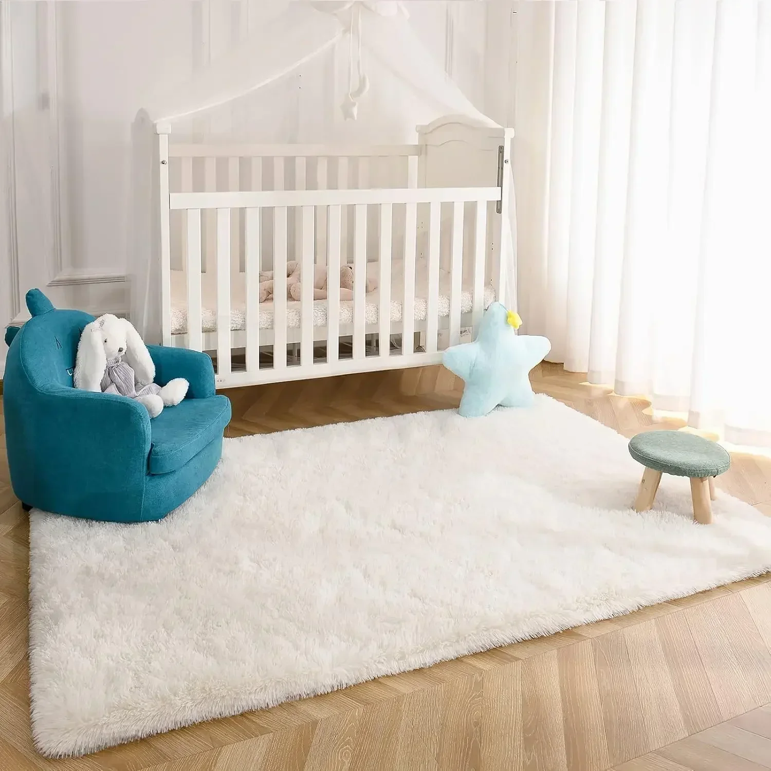 Fluffy Cream White Woolen Rug  - Door Mat Blank 리뷰 및 가격