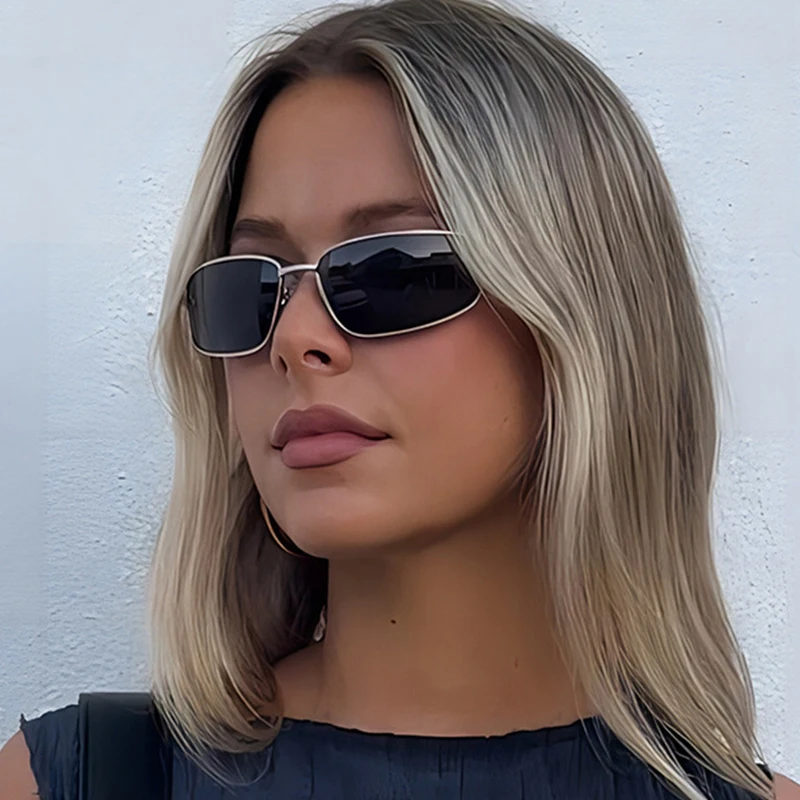 Women's y2k Sunglasses Stylish - Metal Photo Panel 리뷰 및 가격