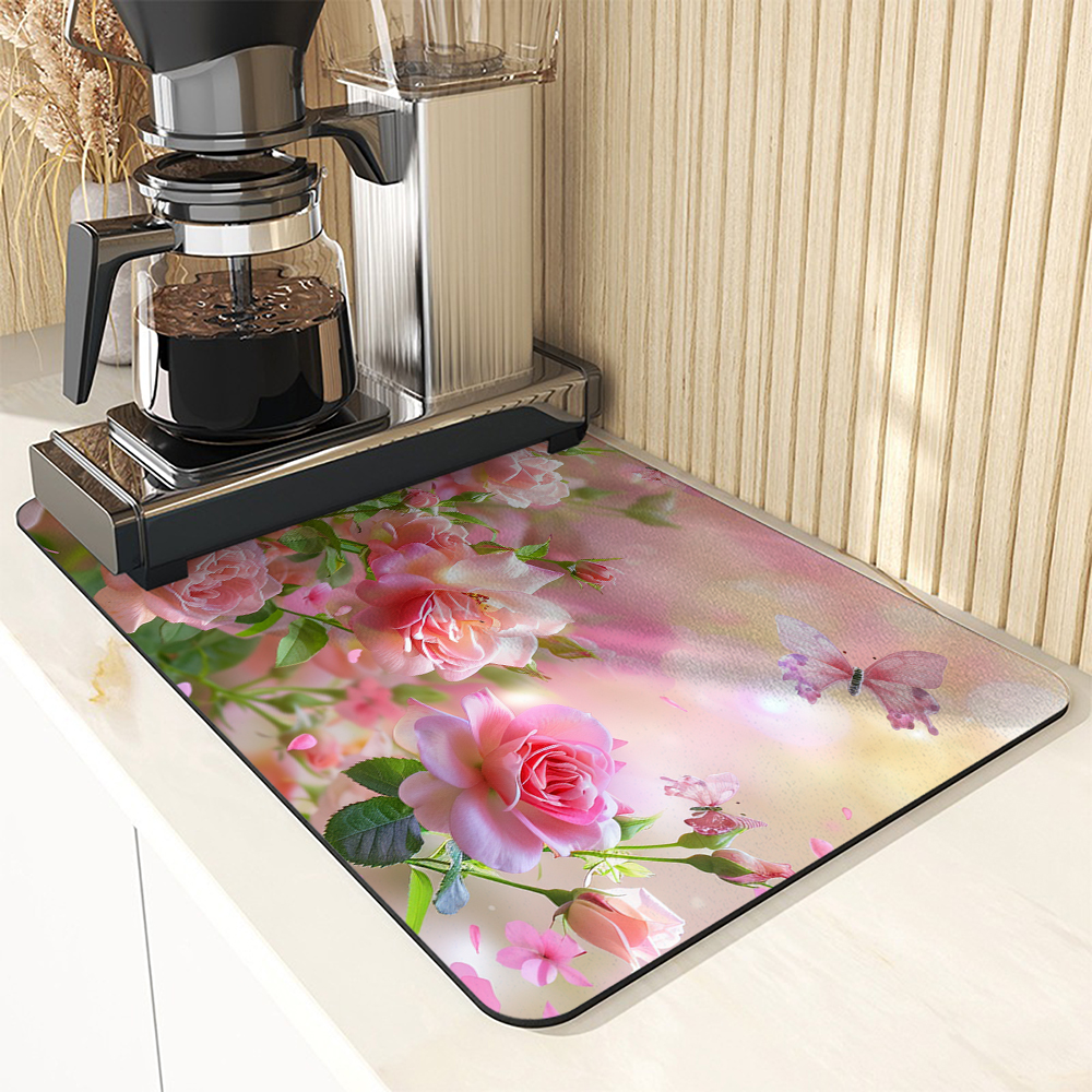 Large Kitchen Absorbent Mat Fl - Door Mat Blank 리뷰 및 가격