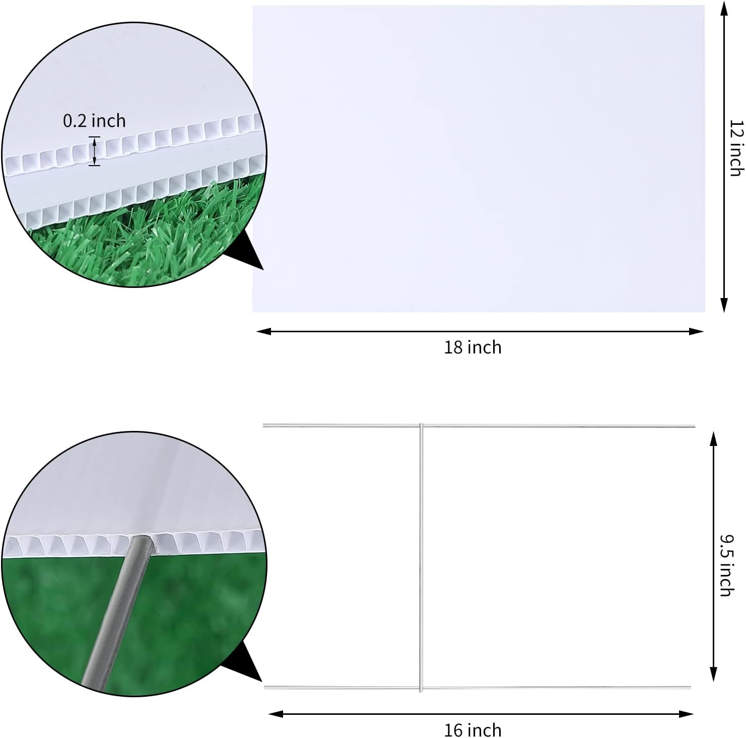 18x12 Inch Blank Yard Signs wi - Yard Sign Blank 리뷰 및 가격