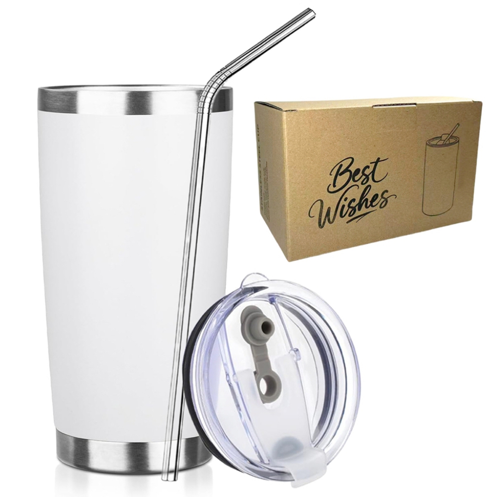 20oz Tumbler Mug with Lid and  - Tumbler 20Oz White 리뷰 및 가격